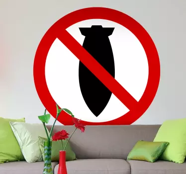 Keine Bomben mehr Aufkleber - TenStickers