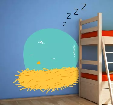 Kinder Aufkleber schlafendes Küken - TenStickers