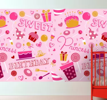 Kinder Geburtstag Wandaufkleber - TenStickers