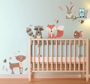 Wandtattoo Kinderzimmer Herbsttiere - TenStickers