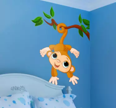 Wandtattoo Kleiner Affe für Kinder - TenStickers