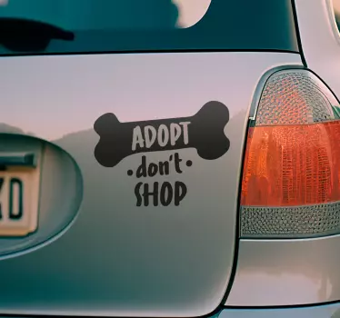 Knochen Aufkleber Haustier Adoptiere Texte - TenStickers
