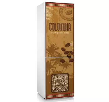 Kolumbischer Kaffee Kühlschrank Folie - TenStickers