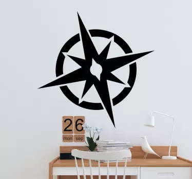 Kompass Wandtattoo - TenStickers