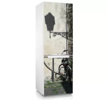 Kühlschrank Folie Gaudilaterne und Fahrrad - TenStickers