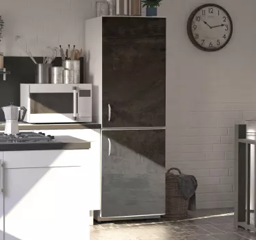 Kühlschrank Sticker Industriegrau rostiges Eisen - TenStickers
