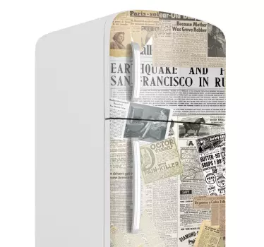 Kühlschrank Aufkleber Zeitungsartikel - TenStickers
