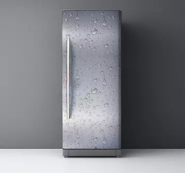 Kühlschrank Folie Textur  Grau mit Tropfen - TenStickers