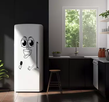 Kühlschrank Folie Gesicht mit Glas - TenStickers