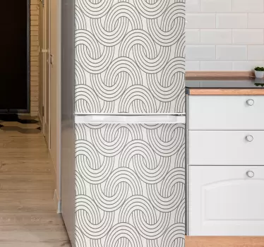 Kühlschrank Sticker Art-deco-illusionsmuster - TenStickers