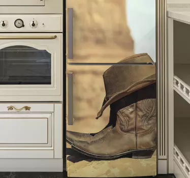 Kühlschrank Folie Cowboystiefel - TenStickers