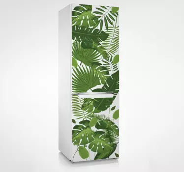 Exotische Blätter Kühlschrank Aufkleber - TenStickers