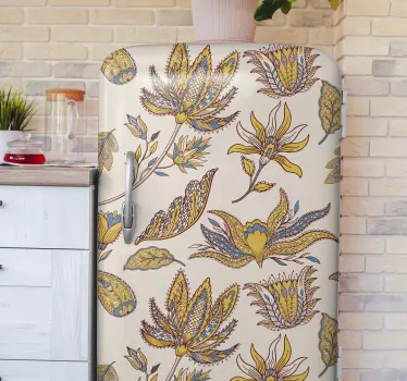 Kühlschrank Sticker Paisley blumenset - TenStickers