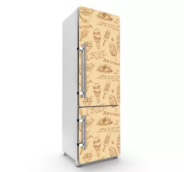 Kühlschrank Sticker Vintage Eis - TenStickers