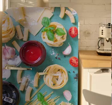 Kühlschrank Folie Pasta - TenStickers