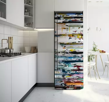 Kühlschrank Folie textur abstrakte Malerei - TenStickers