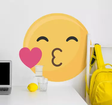 Kuss smiley nach hause wandaufkleber - TenStickers