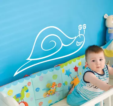 Lächelnde Schnecke Wandtattoo - TenStickers