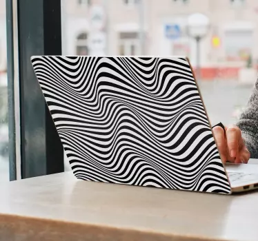 Laptop Skin mit visuellem Effektmuster - TenStickers