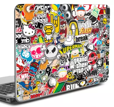 Stickerbombe Laptop Sticker - TenStickers