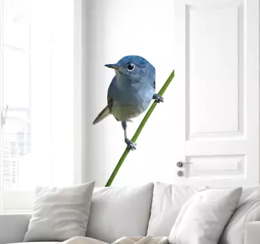 Lebensechter blauer Vogel Wandsticker - TenStickers