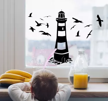 Fensteraufkleber Leuchtturm - TenStickers