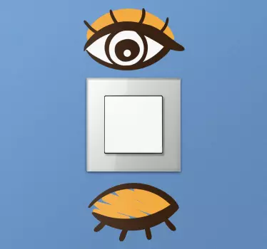 Lichtschalter Aufkleber augenmotivschalter - TenStickers