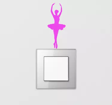 Lichtschalter Aufkleber balletttänzer-silhouette - TenStickers