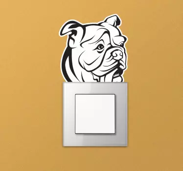 Lichtschalter aufkleber bulldog dekorationselement - TenStickers
