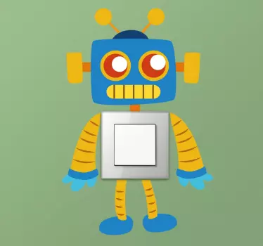 Lichtschalter Aufkleber bunter Roboter - TenStickers