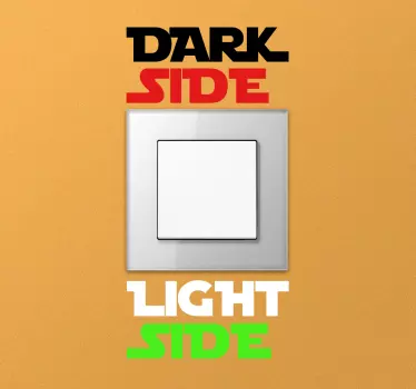 Lichtschalter Aufkleber dunkle seite und helle seite - TenStickers