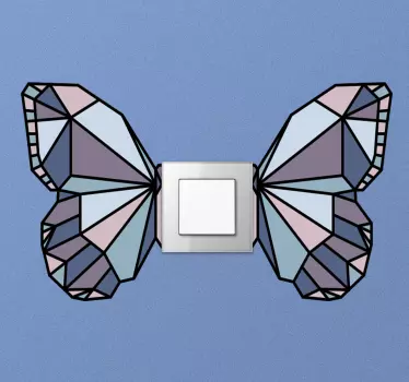 Lichtschalter Aufkleber geometrische schmetterlingsflügel - TenStickers