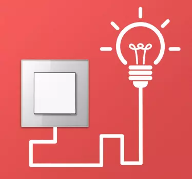 Lichtschalter Aufkleber Glühbirne - TenStickers