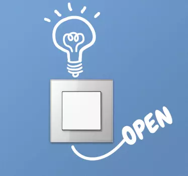 Lichtschalter aufkleber glühbirnen signal - TenStickers