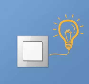 Lichtschalter aufkleber glühbirnen verbindung - TenStickers