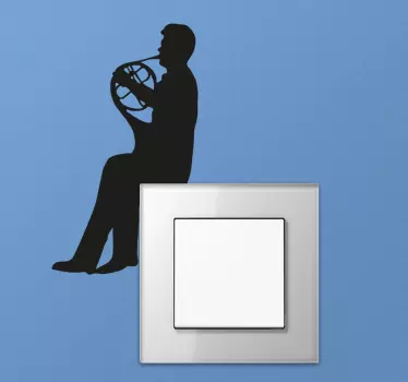 Lichtschalter Aufkleber Hornbläser - TenStickers