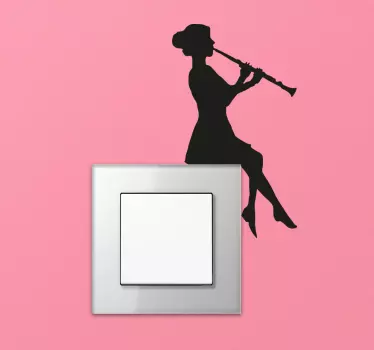 Wandtattoo Lichtschalter Klarinette - TenStickers