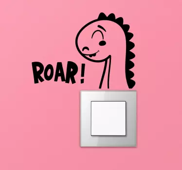 Lichtschalter Aufkleber lächelndes dinosaurierbrüllen - TenStickers