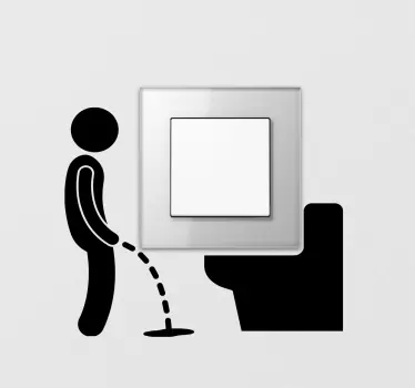 Lichtschalter aufkleber mit badezimmer humor - TenStickers
