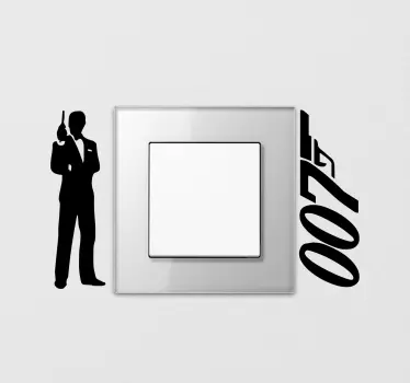Lichtschalter aufkleber mit spion silhouette design - TenStickers