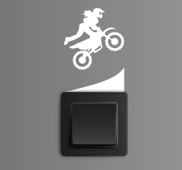 Lichtschalter Aufkleber moto-cross - TenStickers