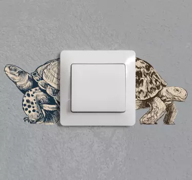 Lichtschalter aufkleber schildkröten akzente - TenStickers