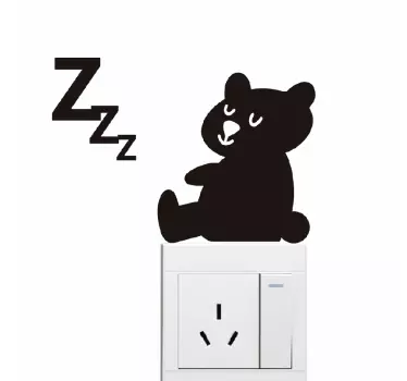 Lichtschalter Aufkleber schlummernde bärenkreation - TenStickers