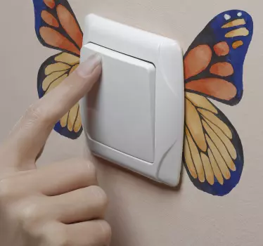 Lichtschalter aufkleber schmetterlingsdesign - TenStickers