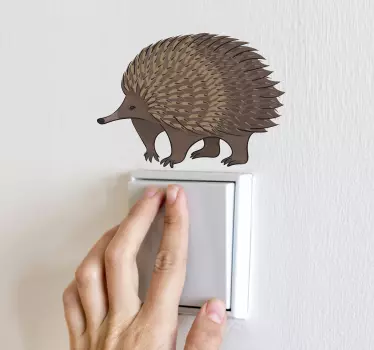 Lichtschalter Aufkleber süße igelfigur - TenStickers