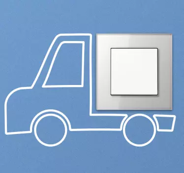 Lichtschalter Aufkleber verspielter lkw-umriss - TenStickers