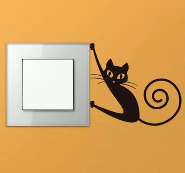 Lichtschalter kleber katzenschwanz - TenStickers