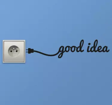 Lichtschalter Sticker good idea - TenStickers