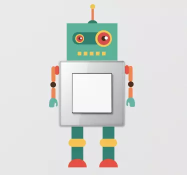 Lichtschalter Sticker Roboter - TenStickers