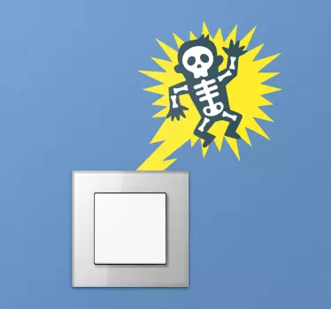 Lichtschalteraufkleber elektrisiertes Männchen - TenStickers